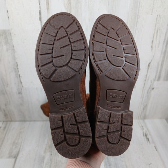 New Born Brown Borman Leather Over the Knee Winter Boots #1420 - Picture 9 of 12